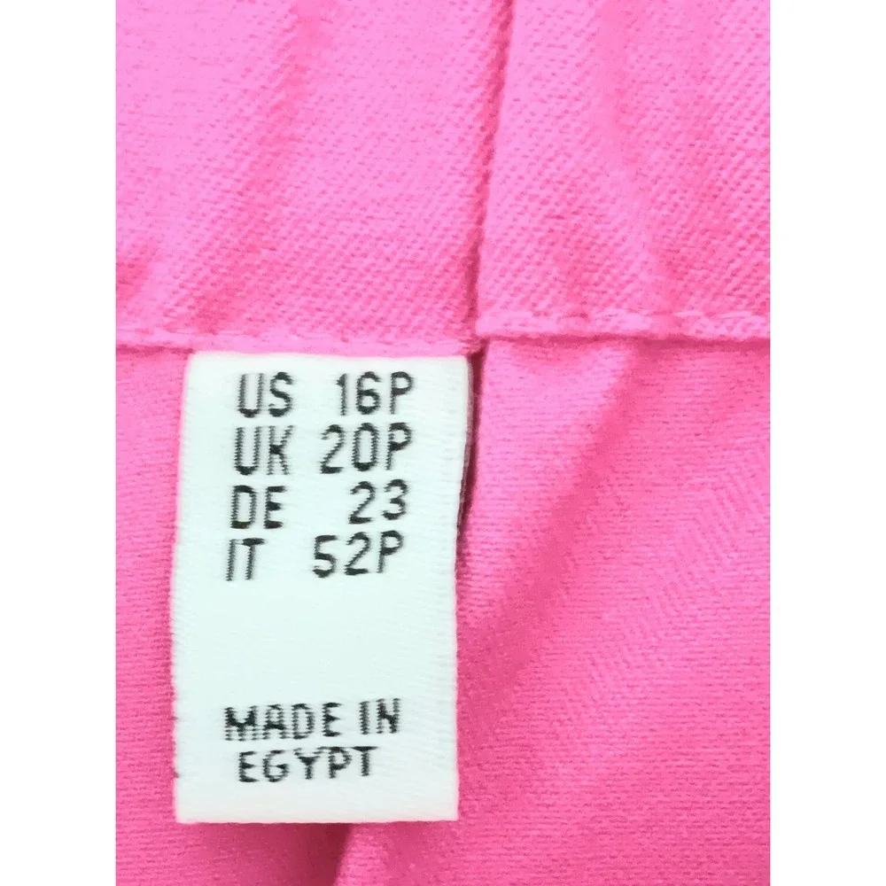 Isaac Mizrahi Live! Pants Womens 16P Petite Pants Pink Stretch Icon Ankle Pocket